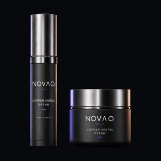NOVAQ Skin Copper Foundation Duo, Carbon edition, front view.