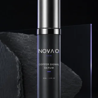 NOVAQ Skin Copper Signal Serum 30 mL, Carbon edition, front view.